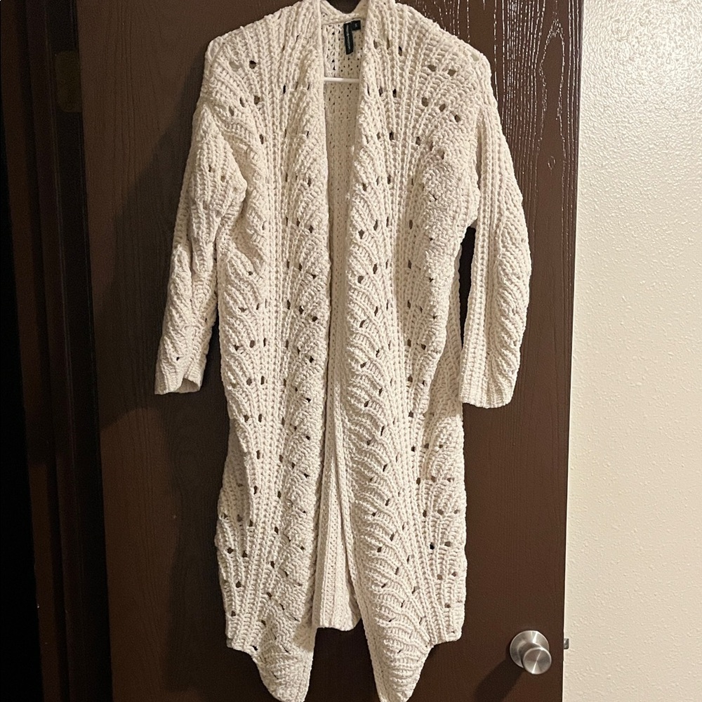 Moon & Madison Cream Open-Front Cardigan